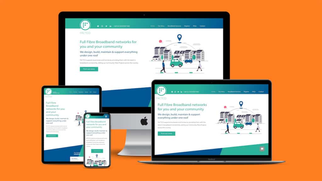 Using responsive design within web design for business websites.