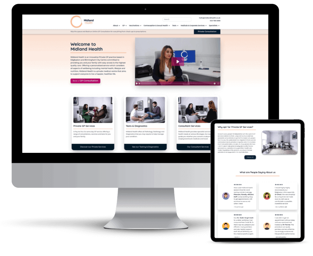 We do web design private GP practices across the world. We specialise in creating modern, functional websites to generate more leads for you.